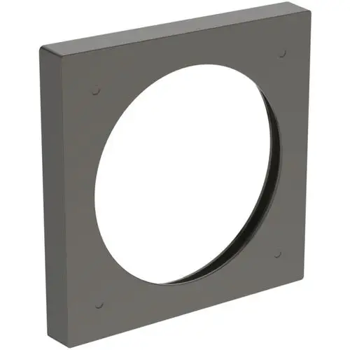 Distanzrahmen in rechteckiger Form mit einer runden Öffnung, gefertigt von Ideal Standard. Die Farbe ist Magnetic Grey.